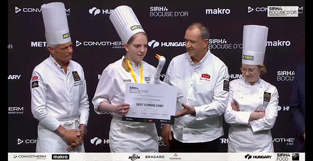 Thilda Mårtensson i Team Sweden vann utmärkelsen  Best commis chef ikväll.