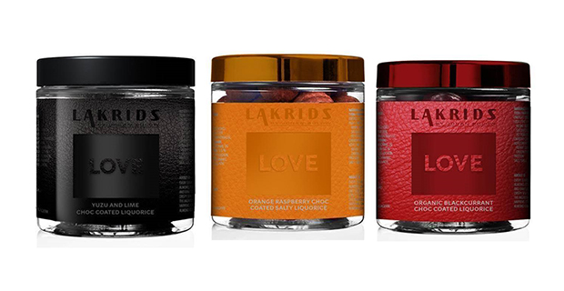 Lakrids by Johan Bülow - Love Edition finns i tre olika smaker.