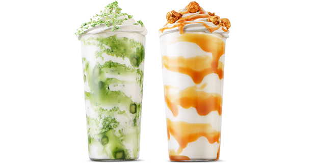 Max lanserar Lyxshakes med extra allt: Salted Caramel & Popcorn och Green Apple & Poppin’ Candy