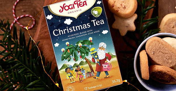 Yogi christmas tea med julsmaker av ekologisk apelsinolja