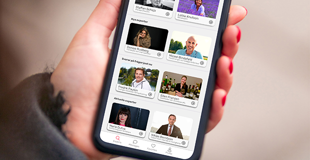 Ny rådgivningsapp där bland annat  Ellen Frantzén och Fredrik Paulún svarar på frågor.