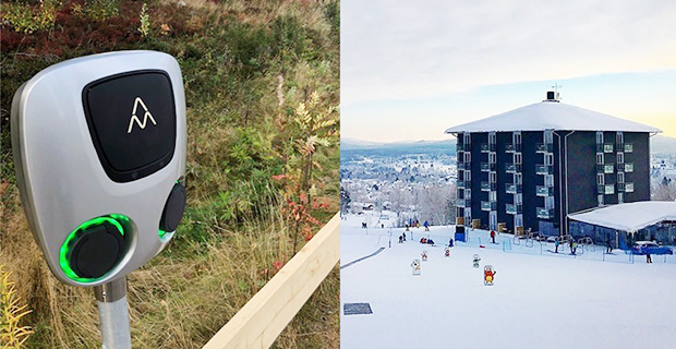 Bergshotellet satsar på elbilsladdning som ett led i sitt hållbarhetsarbete.