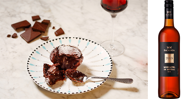 Chokladfondant och muskatvin.