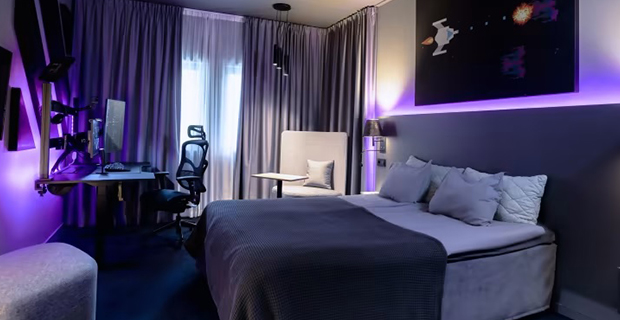 Ett av fem nya gaming room på Quality Hotel Globe.