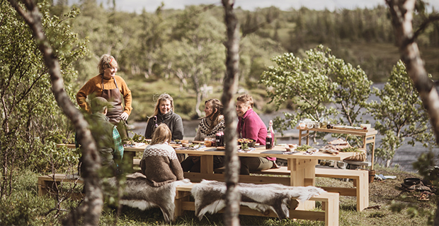 Gör-det-själv restaurang mitt i naturen.