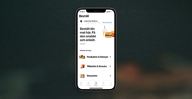 Från och med i dag är det möjligt för alla gäster att mobilbeställa på alla McDonald´s i Sverige.