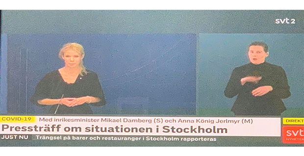 Presskonferens angående den rådande situationen på många uteserveringar direktsändes idag på SVT.