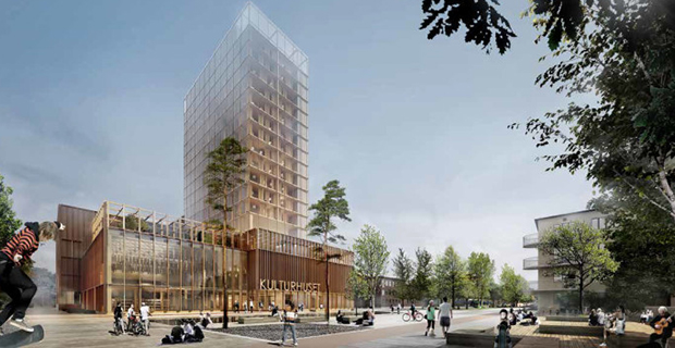 Skellefteås nya kulturhus med hotell