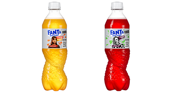 Fanta Exotic och Fanta Orange med Beetlejuice etikett