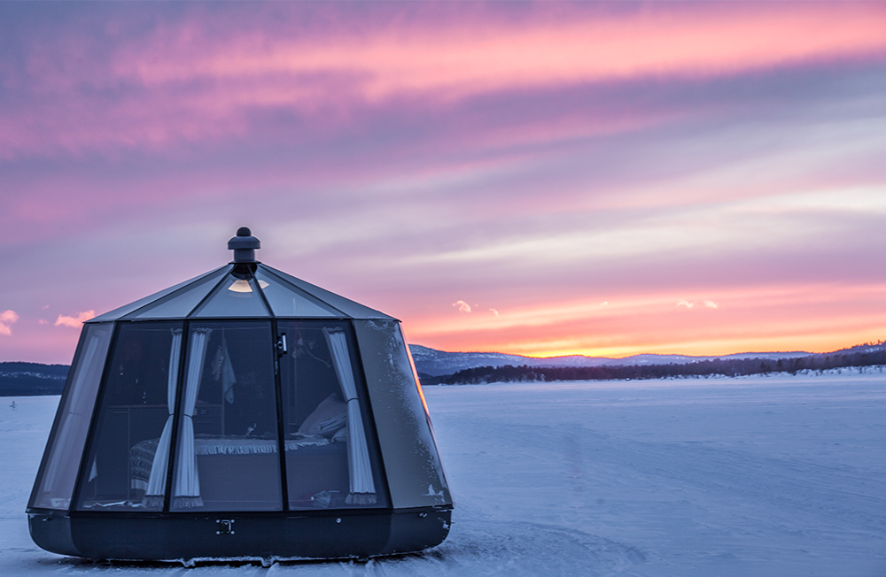 Laponia Sky Hut ligger på en fjärdeplats bland de tio som har fått bäst gästrecensioner hos Booking.com.