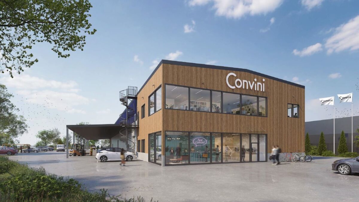 Convinis nya kontor kommer att vara färdigbyggd till juli 2026. Lokalerna kommer att rymma både showroom, kontor, lager och distribution.