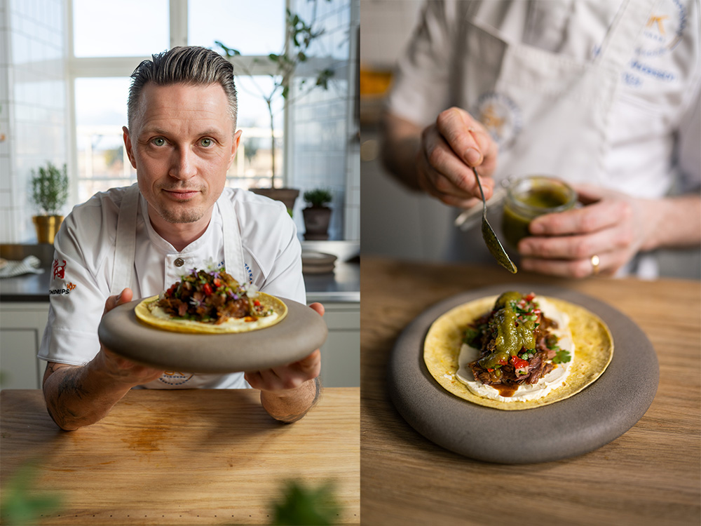Årets Rätt är en lamm-taco framtagen av Årets kock Michael Andersson.