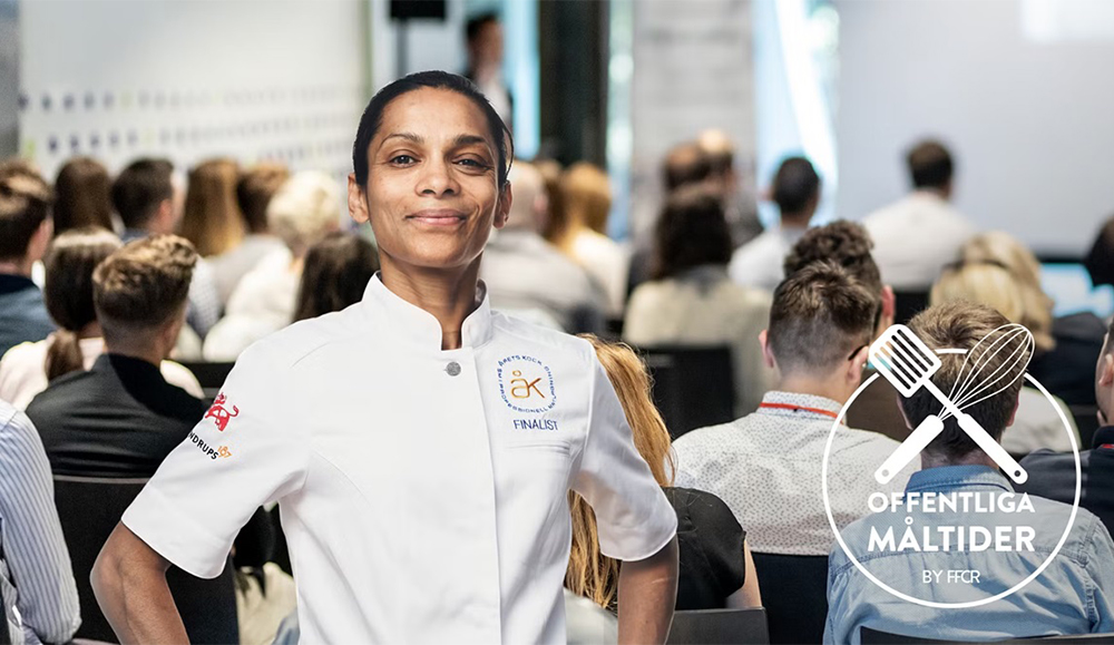 Jessie Sommarström, Årets kock 2022, är moderator på konferensen Offentliga måltider på FFCR i Malmö.