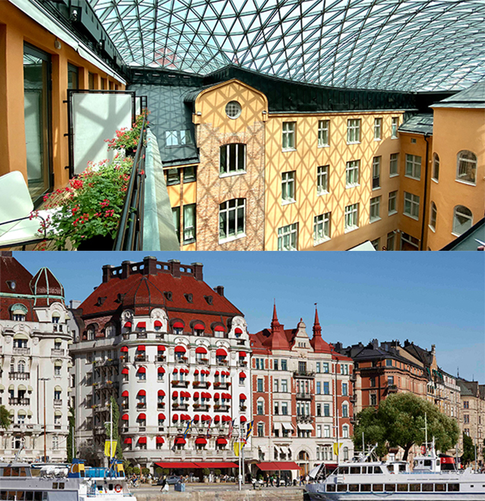 Villa Dagmar och Hotel Diplomat i Stockholm.