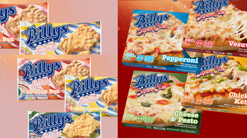 Billys SuperSize – lanseras i fyra olika varianter.Billys Sweet kommer i tre klassiska dessertsmaker.