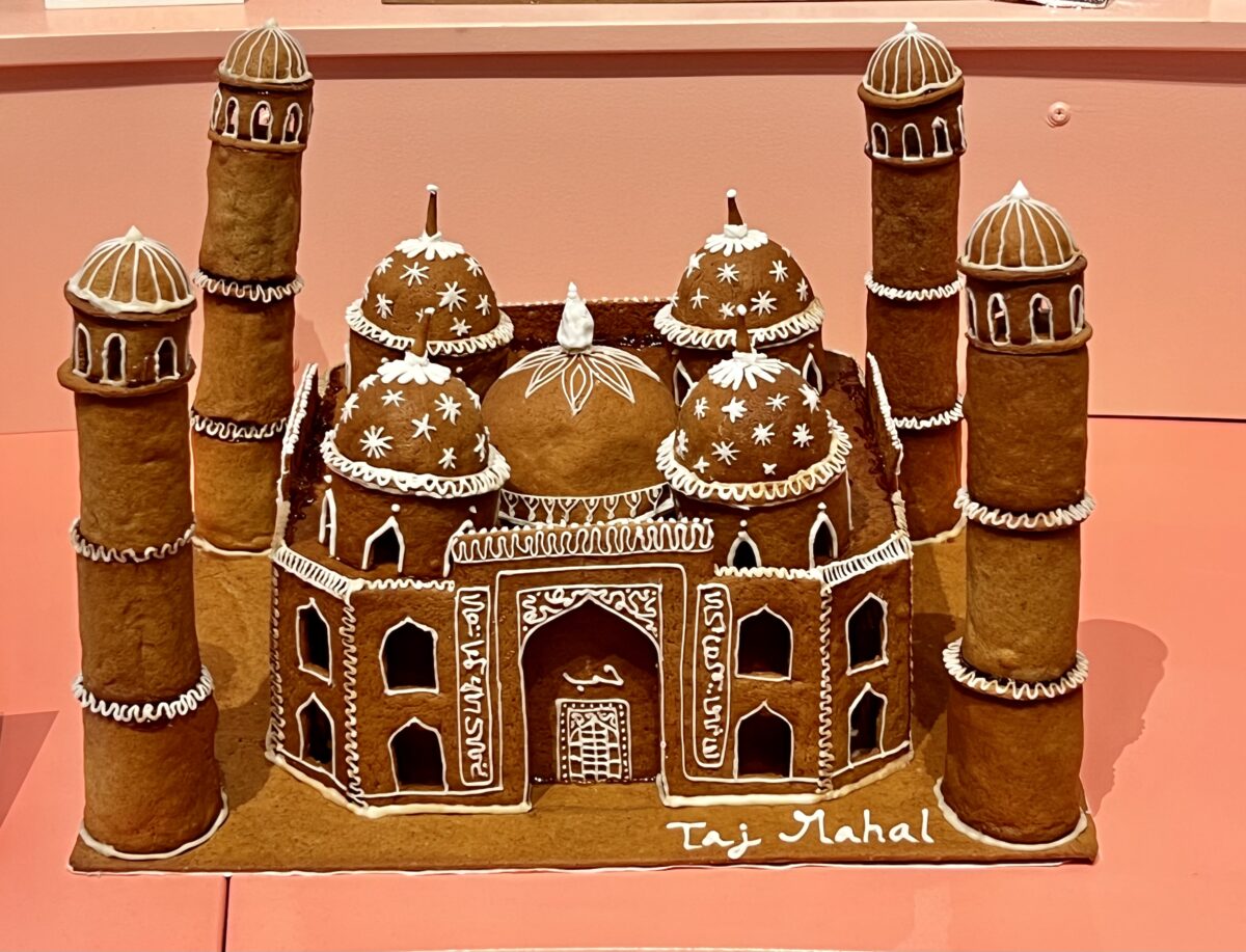 En pepparkaksversion av Taj Mahal i Indien som Shah Jahan lät uppföra till minne av sin älsklingshustru Mumtaz Mahal.