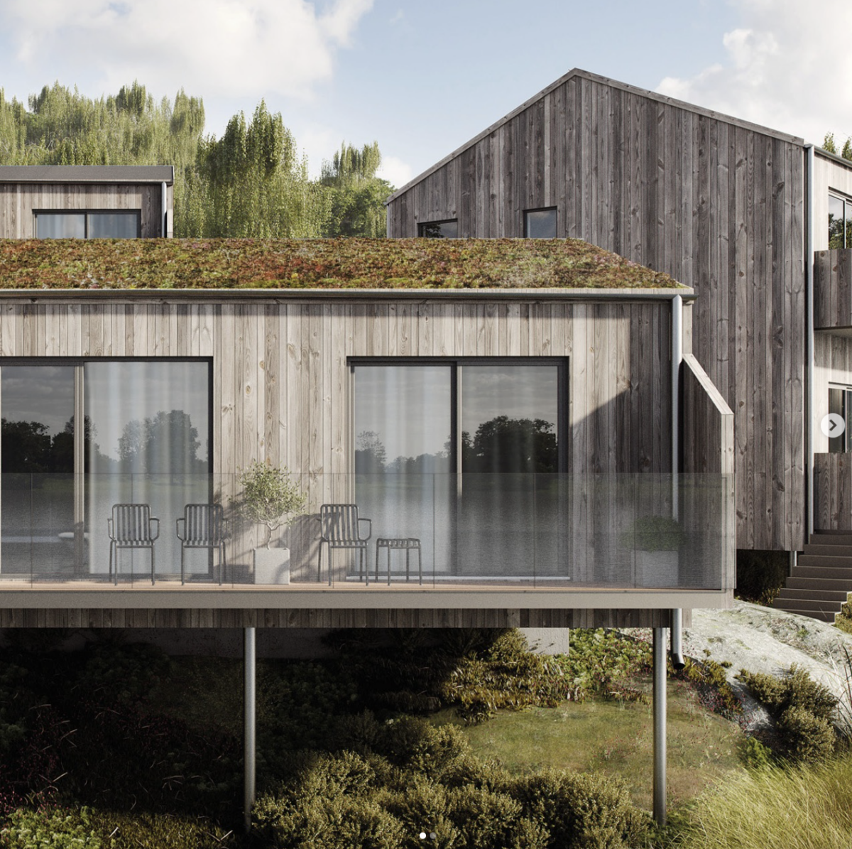 Hällsnäs nya rum har utsikt över Landvettersjön.