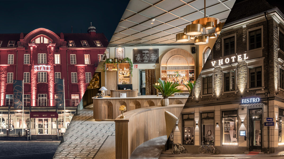 Hotel Statt Hässleholm, Grand Hotel Halmstad och V Hotel Helsingborg.