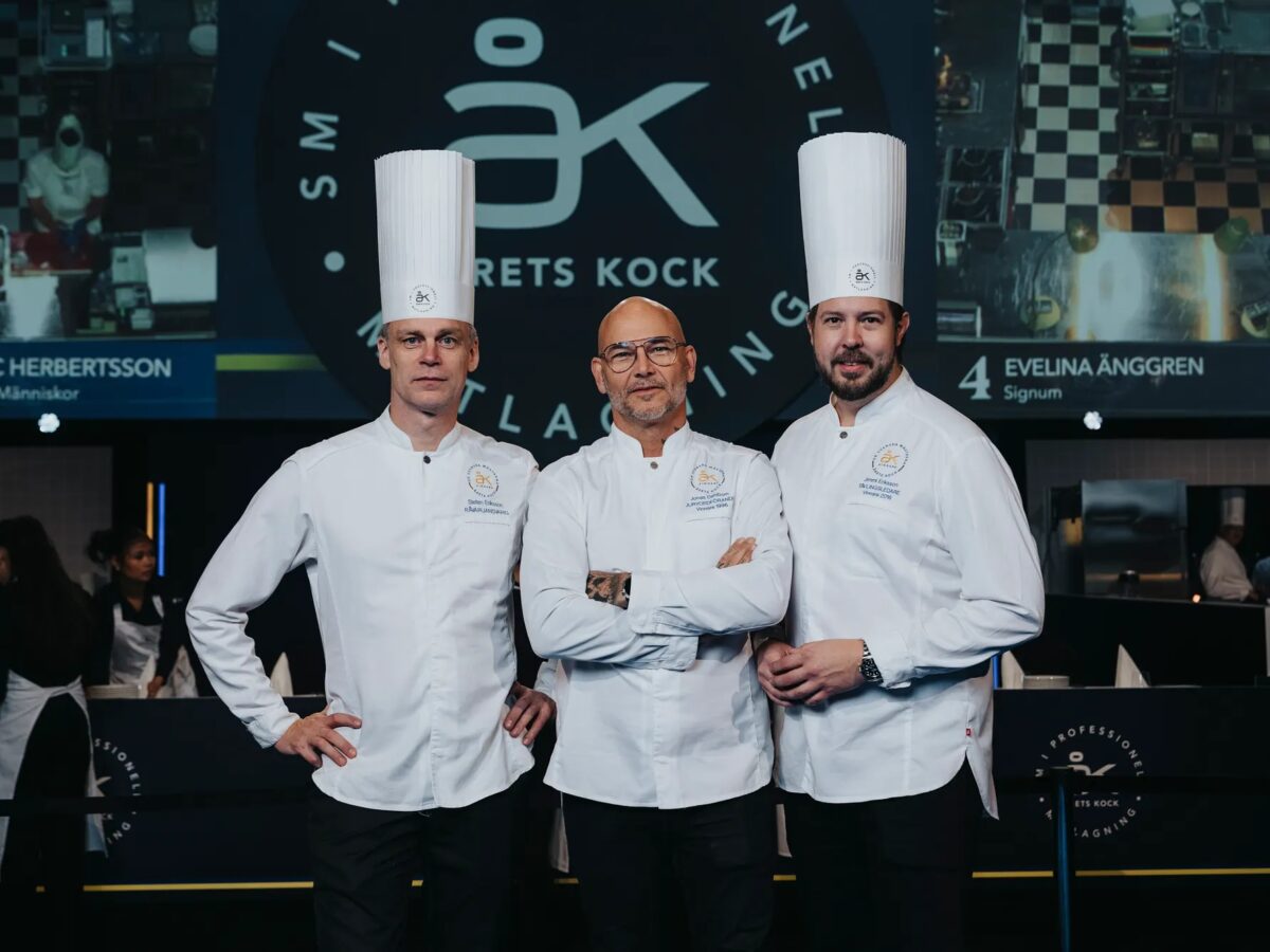 Tävlingeledning Årets Kock 2026 Stefan Eriksson, Jonas Dahlbom, Jimmi Eriksson. Foto Samuel Unéus