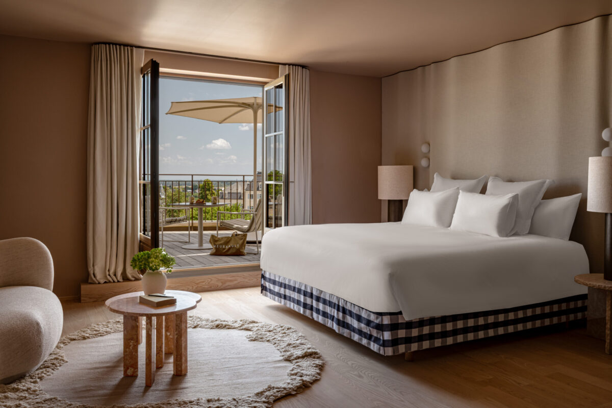 Hästens sängar går helt i linje med hotellets övriga inredning.